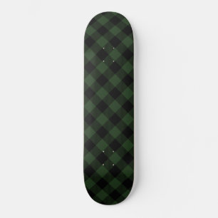 Buffalo Check Celtic Green and Black Smaller Plaid Skateboard