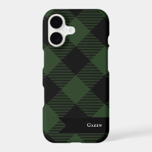 Buffalo Check Celtic Green and Black Squares Plaid