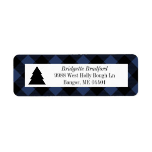 Buffalo Check Christmas Tree Return Address