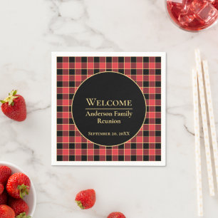 Buffalo Check Family Reunion Custom Colours SVG Napkin