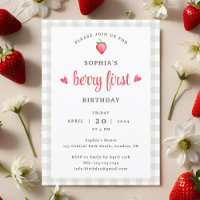 Buffalo Check Girl's Berry First Birthday