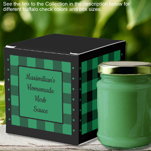 Buffalo Check - Green and Black - Classic Favour Box