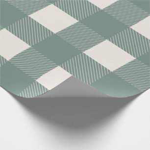 Buffalo Check Green Simple Stylish Trendy Wrapping Paper