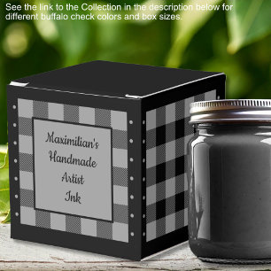 Buffalo Check - Grey and Black - Classic Favour Box