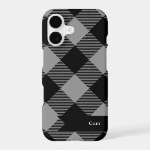 Buffalo Check Grey and Black Squares Plaid