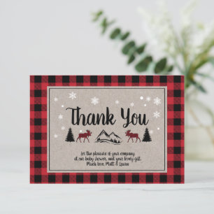 Buffalo Check Lumberjack Thank You Card