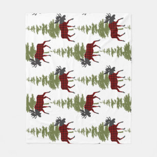 Buffalo Check Moose Fleece Blanket