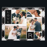 Buffalo Check Newlyweds First Year Wedding Photos Calendar<br><div class="desc">Farmhouse Buffalo Plaid Check custom wedding or family photography collage calendar with your wedding day or family pictures - a watercolor textured pattern in dark grey, black, and off white. A beautiful keepsake of your images arranged in a pretty and professional layout. Plus a single large image displayed for each...</div>