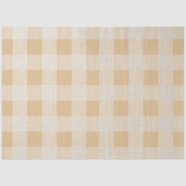 Buffalo Check Nuetral Decoupage Sheet (Front)