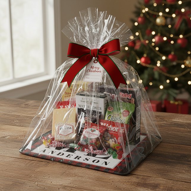 Buffalo check ornament "Home" personalised Cutting Board (Creator Uploaded)