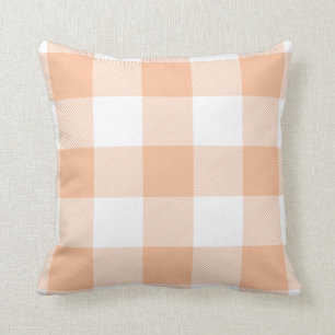 Buffalo Check Pastel Peach Cushion