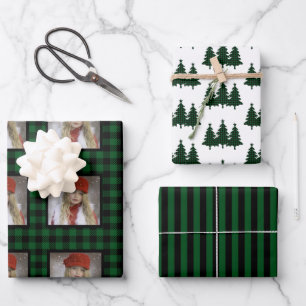 Buffalo Check Photo Christmas Wrapping Paper Sheet