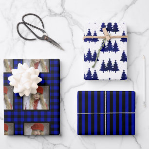 Buffalo Check Photo Christmas Wrapping Paper Sheet