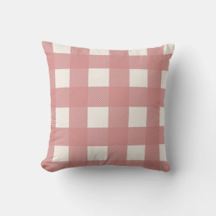 Buffalo Check Pink Plaid Christmas Holiday Cushion