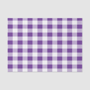 Buffalo Check Plaid Purple and White Pattern Tissue Paper