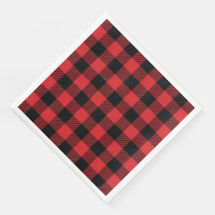 Buffalo Check Red and Black Holiday Napkin