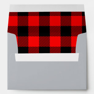 Buffalo Check Red and Black Lumberjack Plaid Decor Envelope