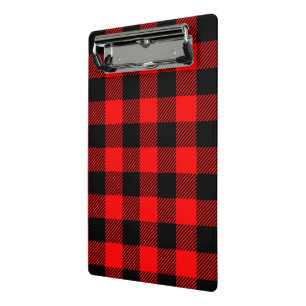 Buffalo Check Red and Black Lumberjack Plaid Decor Mini Clipboard