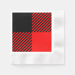 Buffalo Check Red and Black Lumberjack Plaid Decor Napkin