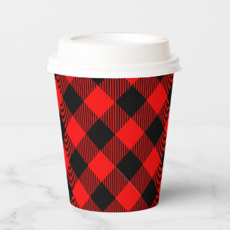 Buffalo Check Red and Black Lumberjack Plaid Decor Paper Cups