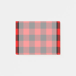 Buffalo Check Red and Black Lumberjack Plaid Decor Post-it Notes
