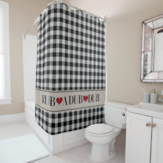 Buffalo Check Rustic Country Shower Curtain
