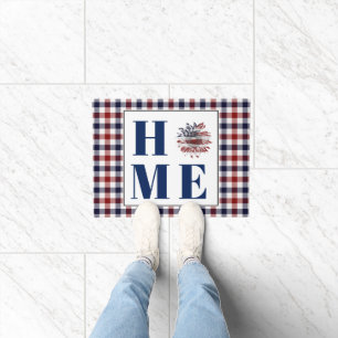Buffalo check sunflower "Home" Doormat