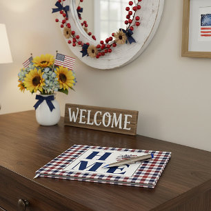 Buffalo check sunflower "Home" Guest Book