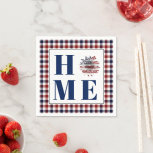 Buffalo check sunflower "Home" Napkin