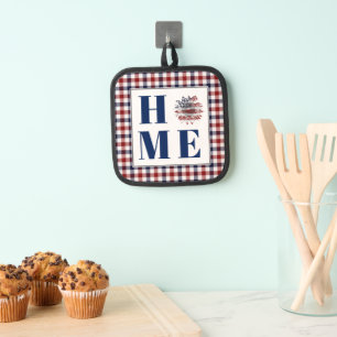 Buffalo check sunflower "Home" Pot Holder