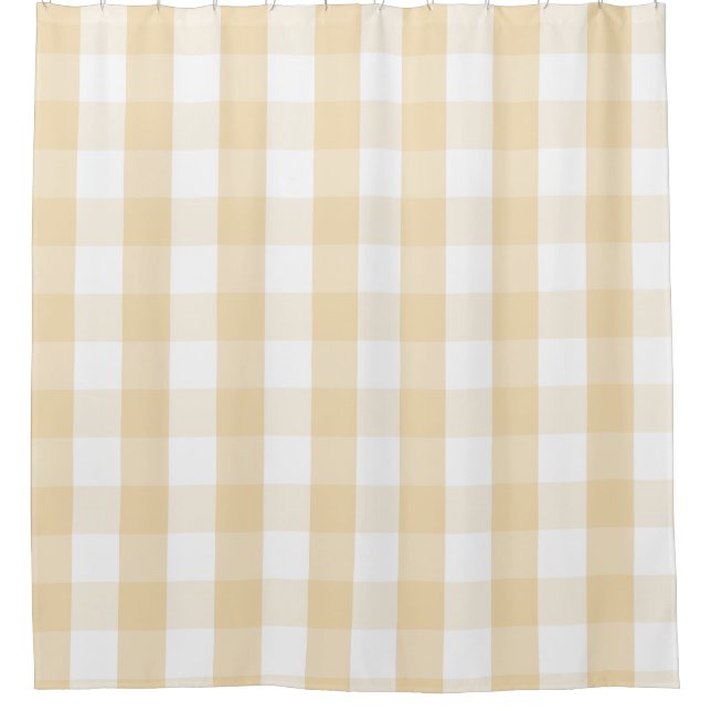 Buffalo Check Wheat Shower Curtain (Front)