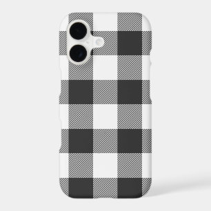 Buffalo Check White and Black Squares Plaid