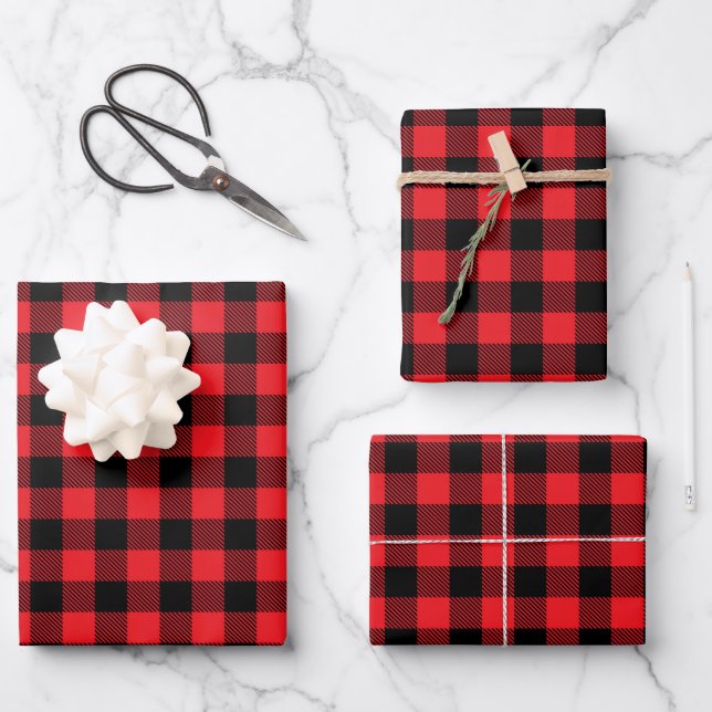 Buffalo Check Wrapping Paper Sheets (Front)