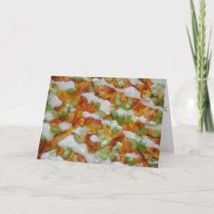 "Buffalo Chicken Pizza" Birthday Card