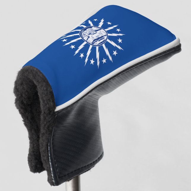 Buffalo city flag golf head cover (3/4 Front)