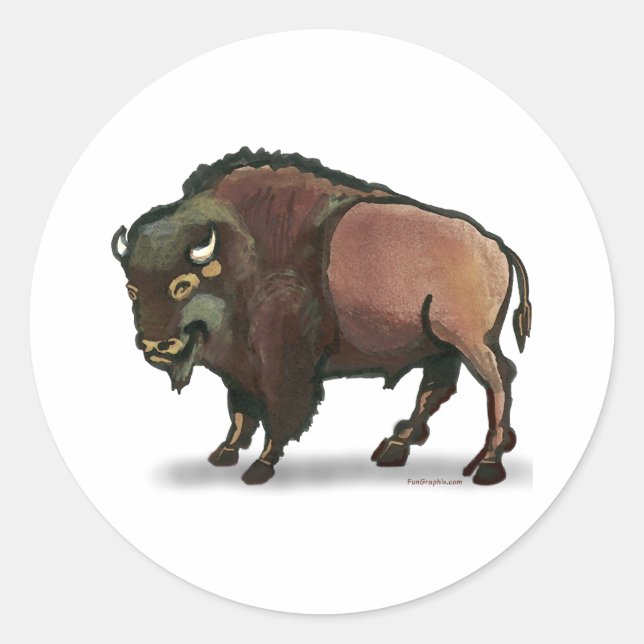 Buffalo Classic Round Sticker (Front)