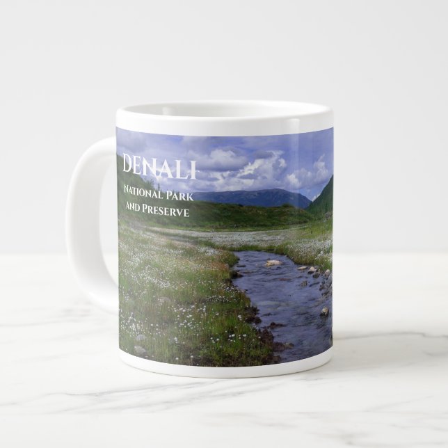 Buffalo Creek, Denali National Park and Preserve Large Coffee Mug (Front Left)