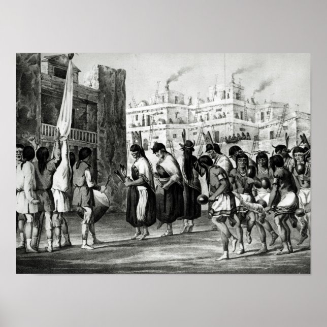 Buffalo Dance at Pueblo de Zuni Poster (Front)