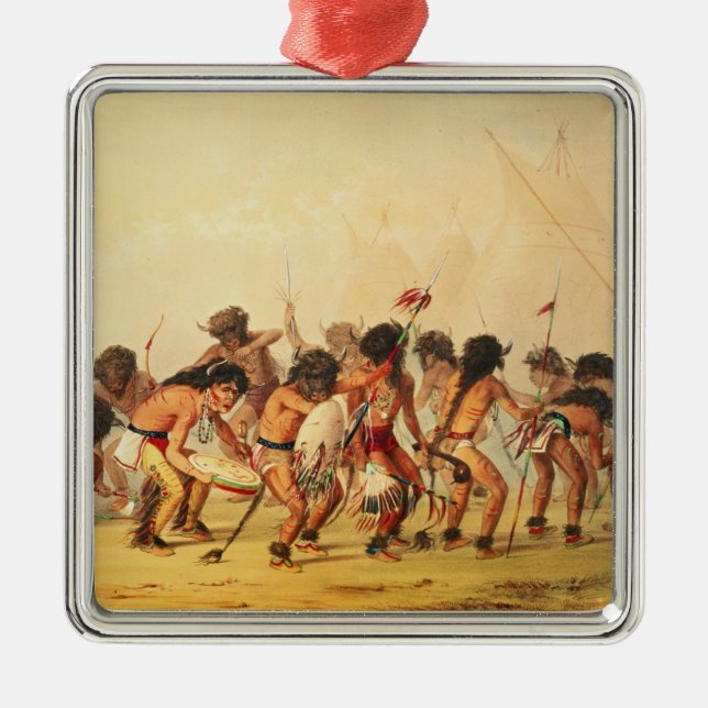 Buffalo Dance, c.1832 Metal Tree Decoration (Front)