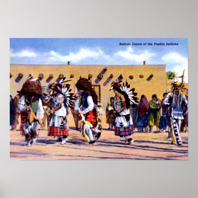 Buffalo Dance of the Pueblo Indians Poster (Front)
