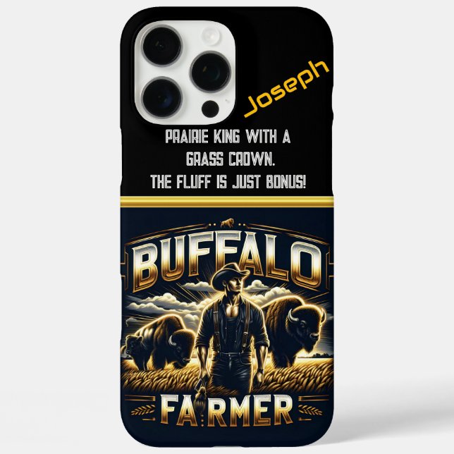 Buffalo Farmer With Herd at Dusk Case-Mate iPhone Case (Back)