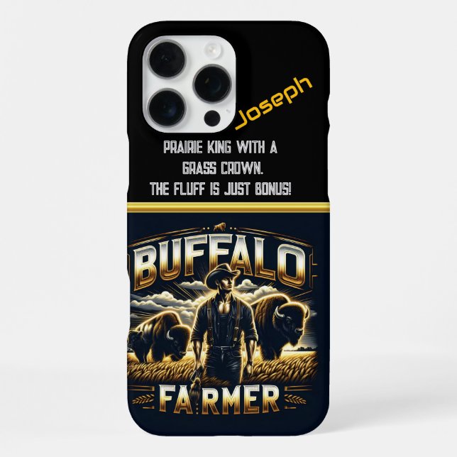 Buffalo Farmer With Herd at Dusk iPhone Case (Back)