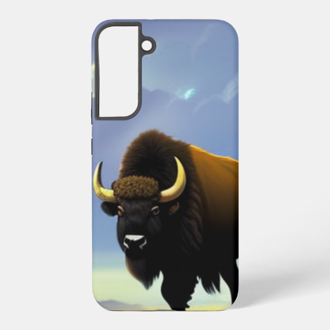 Buffalo Fields iPhone 13 Pro Slim Fit Case, Glossy Samsung Galaxy S22+ Case (Back)