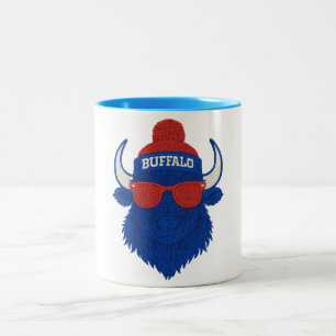 Buffalo Football Crewneck Sweatshirt, Sunday Footb Two-Tone Coffee Mug