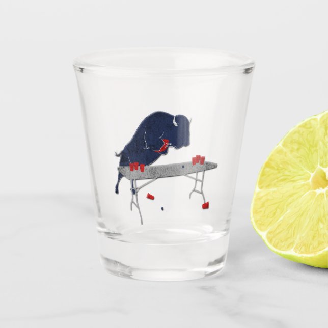 Buffalo Football Over the Table shot Glass (Front)