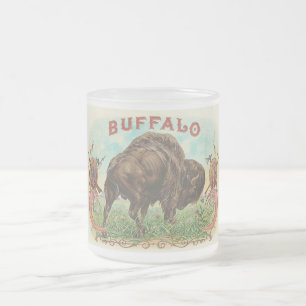 Buffalo Frosted Glass Coffee Mug