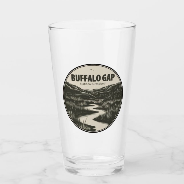 Buffalo Gap National Grassland Stream Glass (Front)