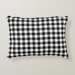 Buffalo Gingham Black And White Check Plaid   Decorative Cushion