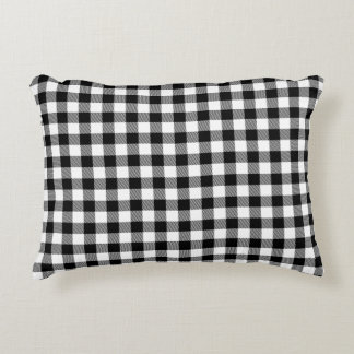 Buffalo Gingham Black And White Check Plaid   Decorative Cushion