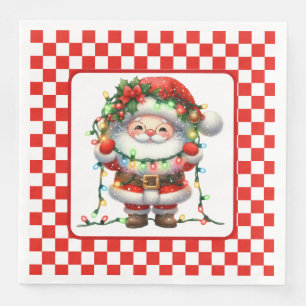 Buffalo Gnome Christmas  Napkin